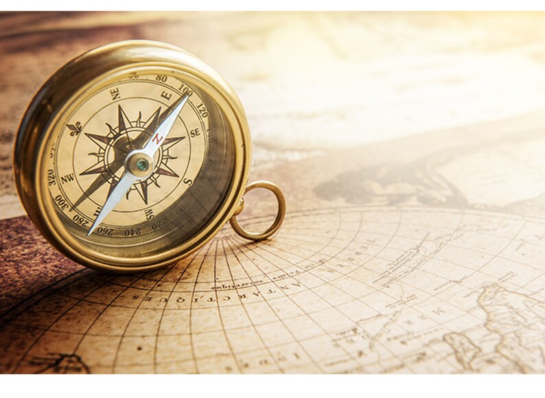 Compass Map Globe Laminated Vinyl Cover Selfadhesive for Desk Etsy