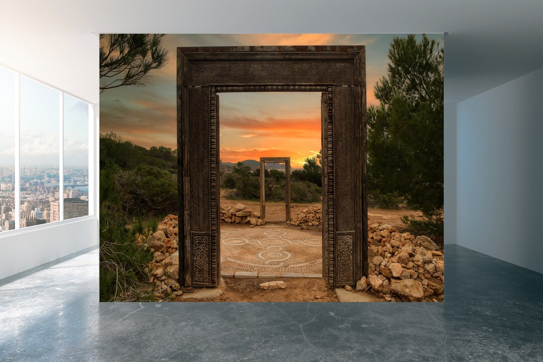 Antique Abandoned Gate Wall Mural Wallpaper Wall Art Peel & Etsy