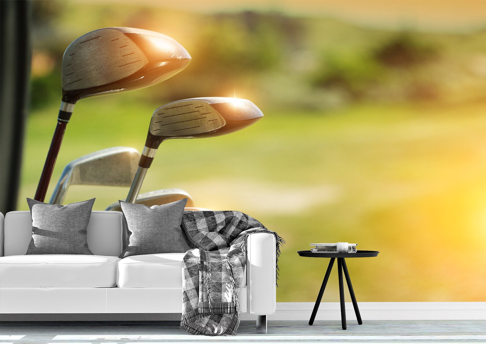 Golf Green Field Background Wall Mural Photo Wallpaper UV - Etsy