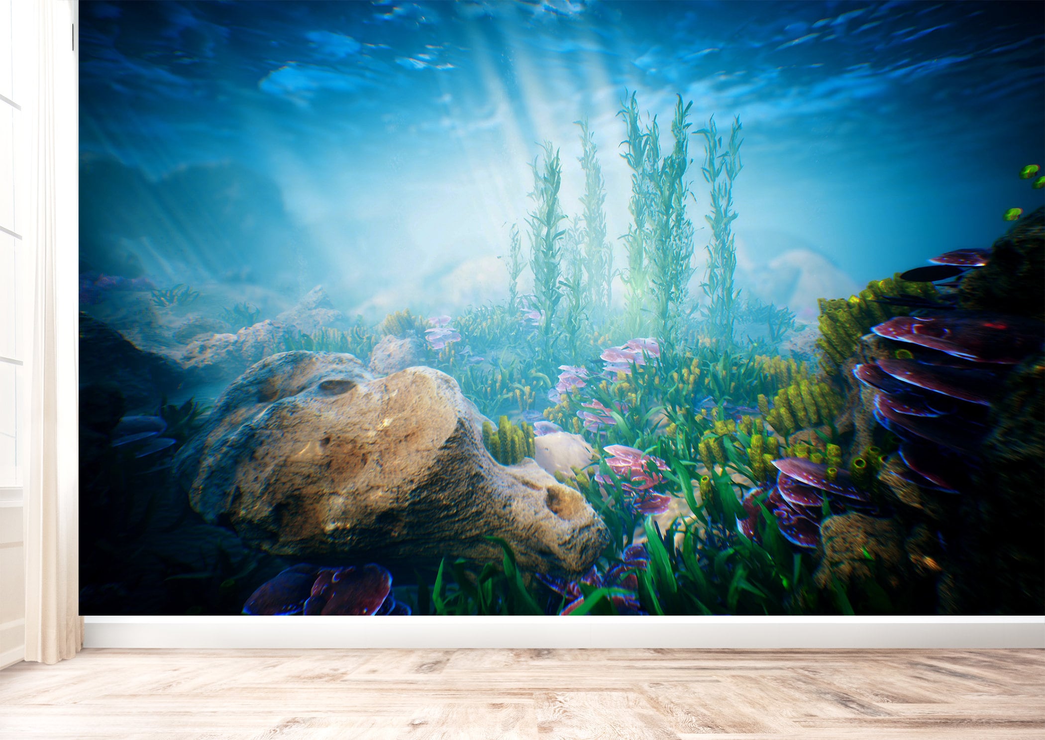 Underwater Life Wall Mural Wallpaper Wall Art Peel & Stick | Etsy