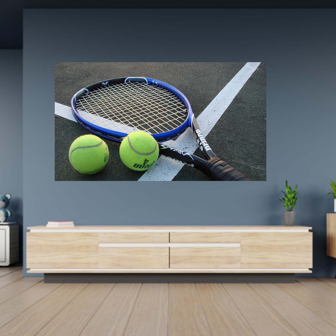 Wall Sticker Tennis Racket Theme Poster Self Adhesive Décor - Etsy