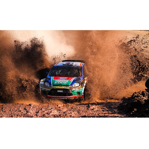 Sticker Mural Rally Car in Dirt Race Poster Autocollant Art Decal Mural -   France