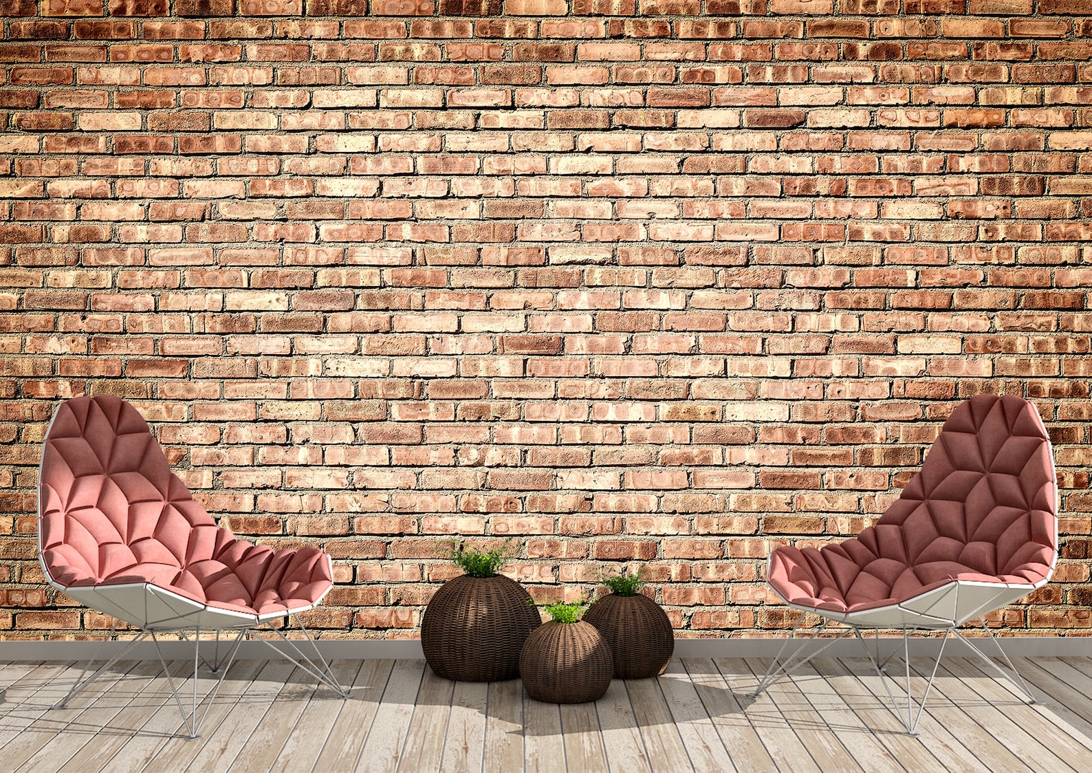 Decorative Red Brick Wall Mural Wallpaper Wall Art Peel & Etsy