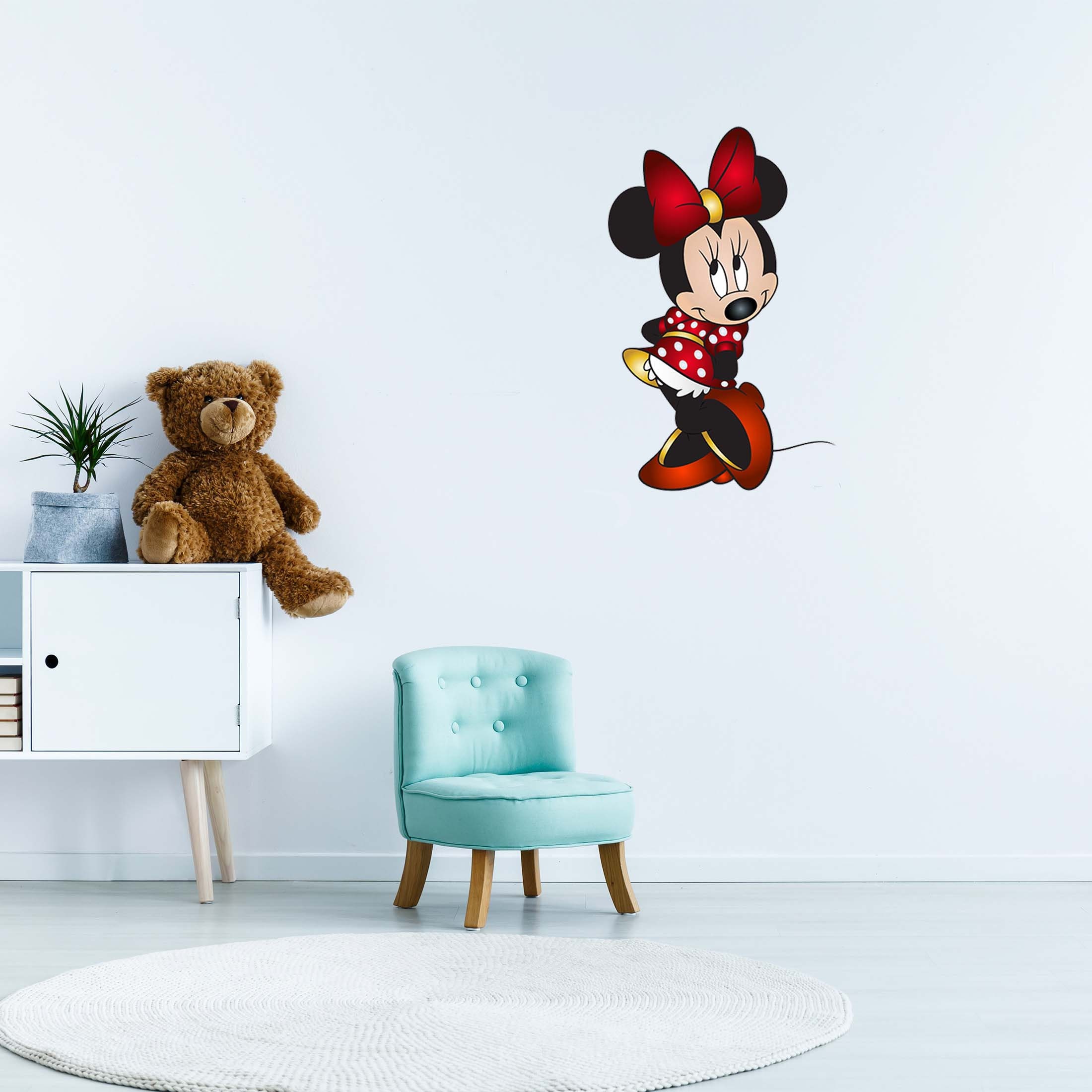 Wall Sticker Minnie Mouse Character Theme Poster Art Decal Etsy UK