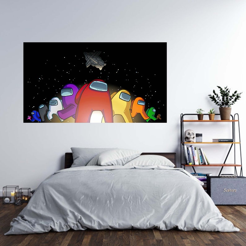 Among Us Characters Poster Self-Adhesive Wall Sticker Art Decal Deco Mural