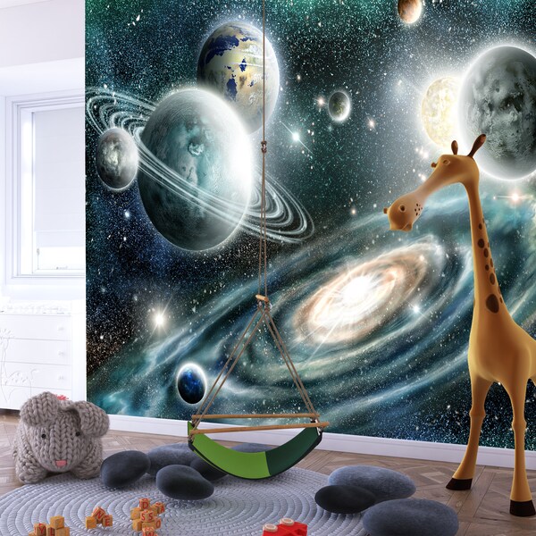 Galaxy Wall Mural Etsy UK