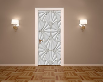 Shell Shaped Panels Door mural sticker, self adhesive door wrap, the door covering, door art, door decal