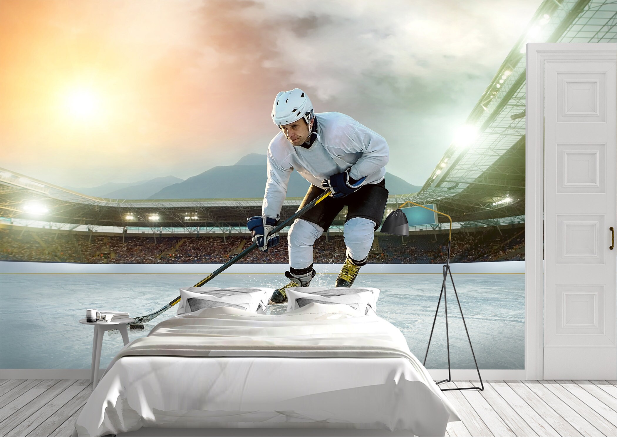 Ice Hockey Player Sport Wall Mural Photo Wallpaper UV Print | Etsy