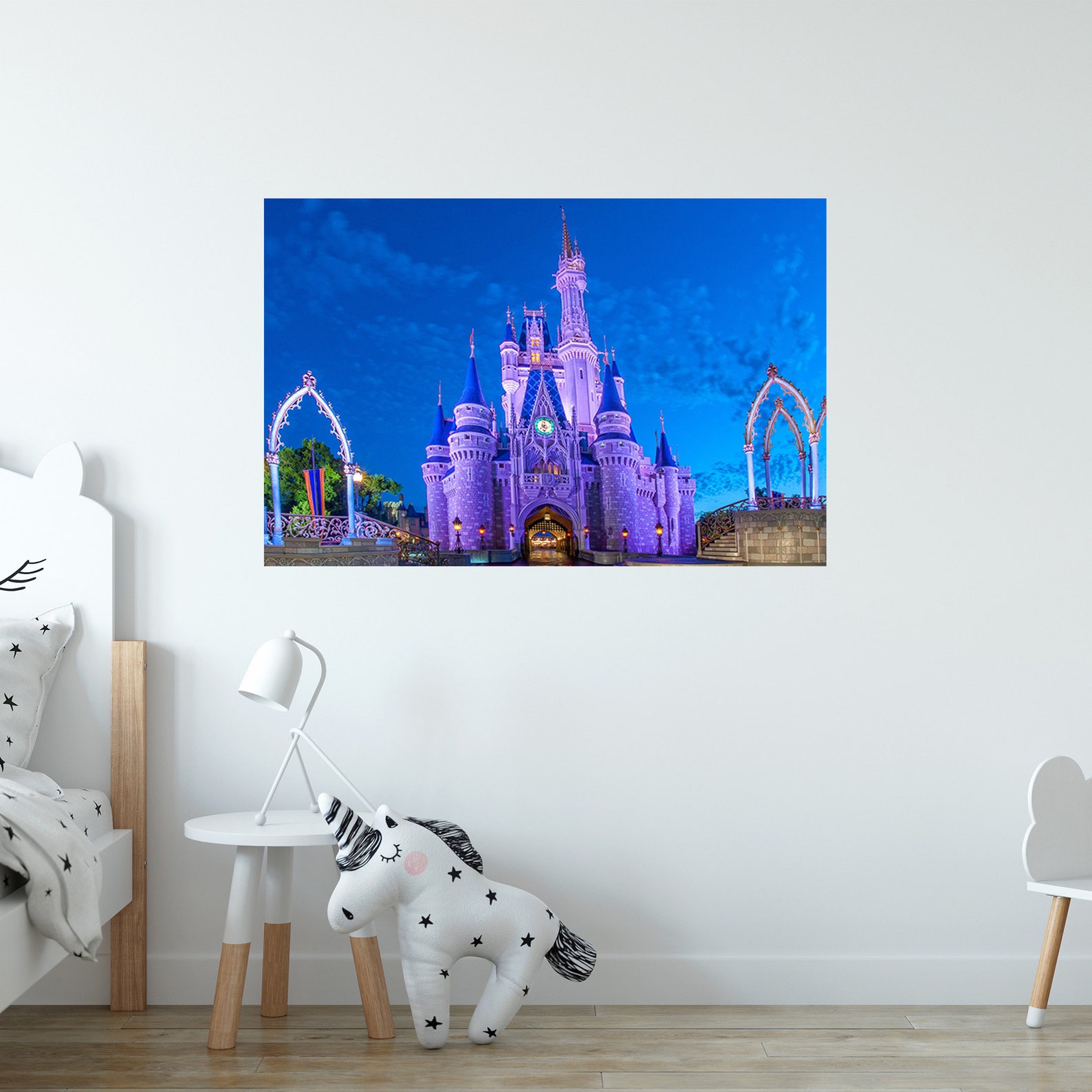Wall Sticker Disney Castle Poster Self Adhesive Art Decal Etsy UK