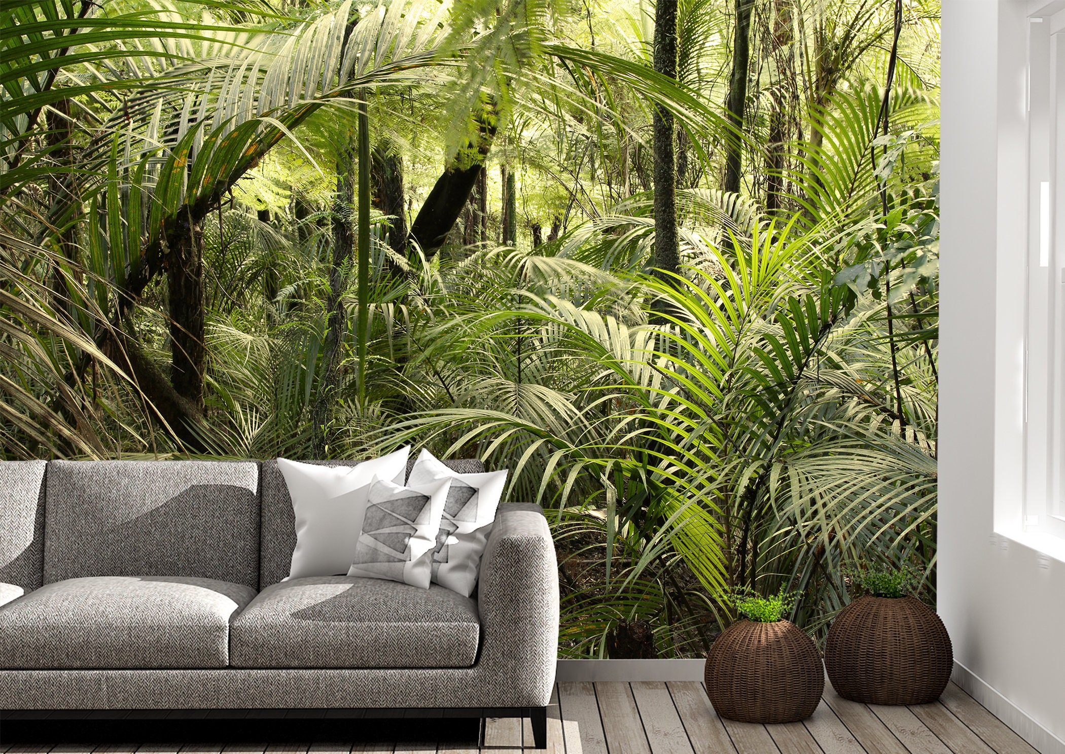 Tropical Rain Forest Wall Mural Photo Wallpaper UV Print Decal Etsy
