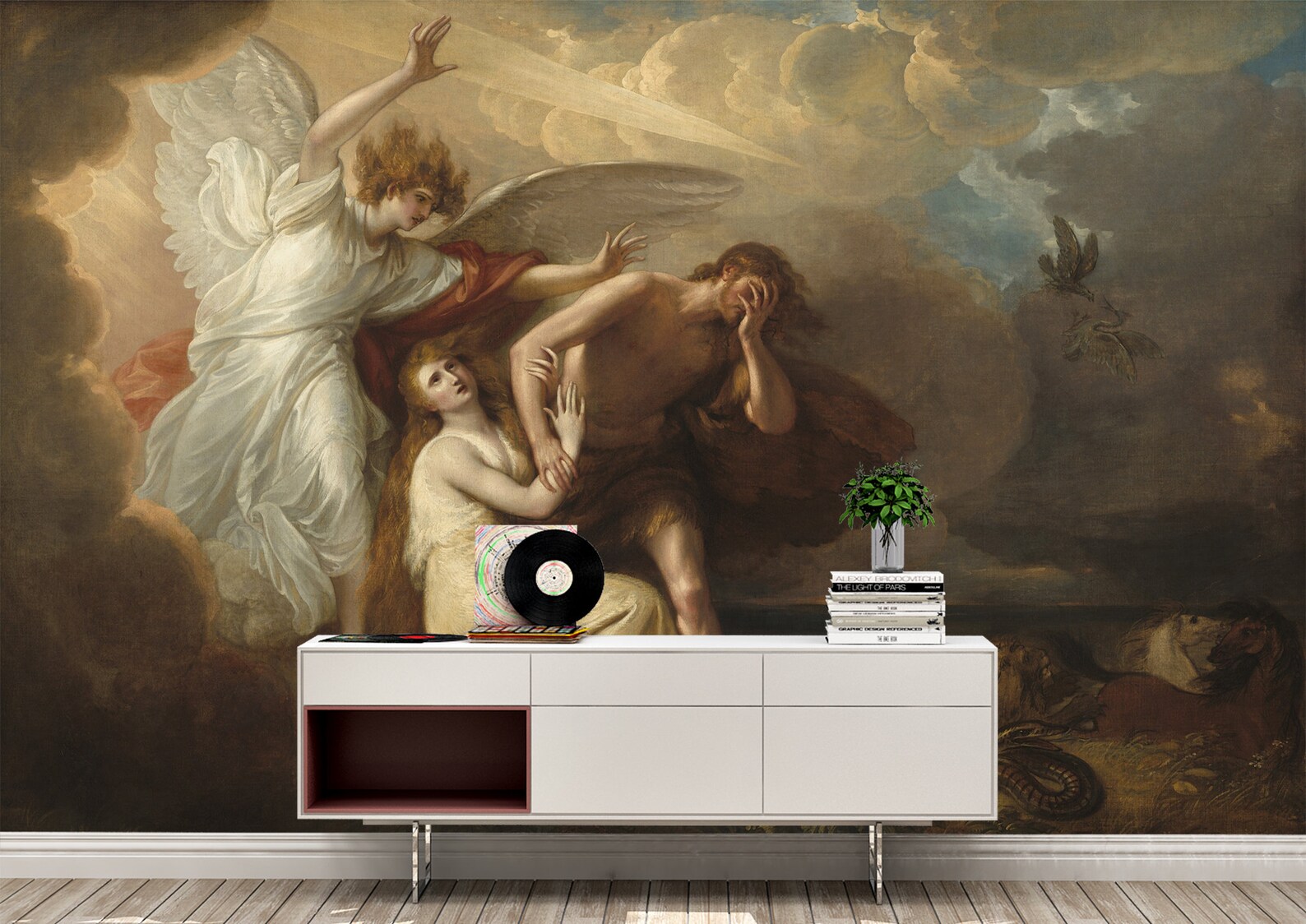 Adam and Eve Paradise Wall Mural Photo Wallpaper UV Print Etsy