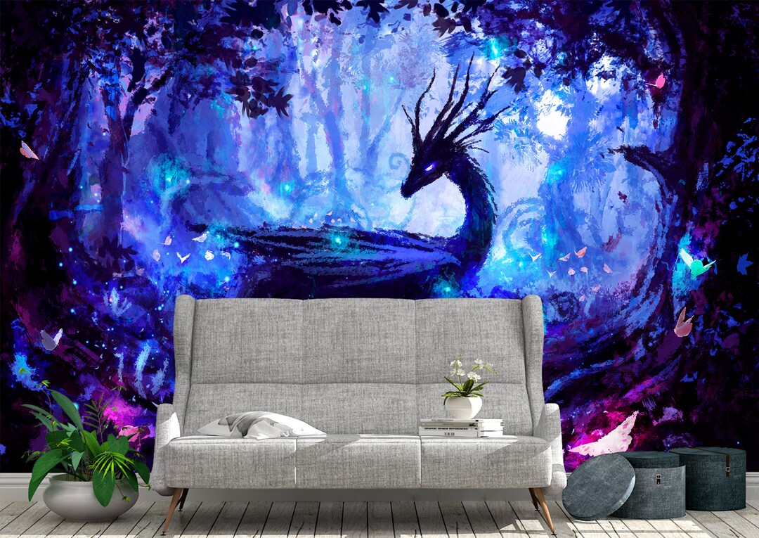 Magic Dragon Wall Mural Wallpaper Wall Art Peel & Stick Self Adhesive