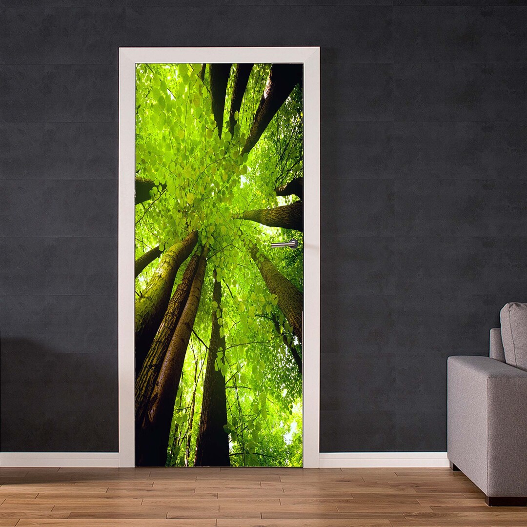 Door Wrap Vinyl Palm Tree Decal Self Adhesive Vinyl Door Etsy