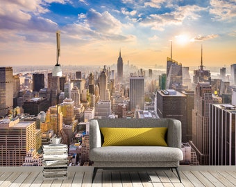 New York City Landscape Wall Mural Photo Wallpaper UV Print Decal Art Décor