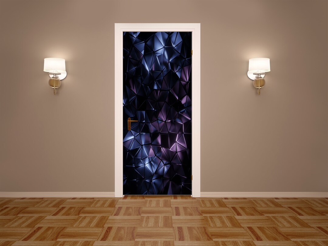 Door Wrap Vinyl Metal Triangles Self Adhesive Vinyl Door Covering Etsy