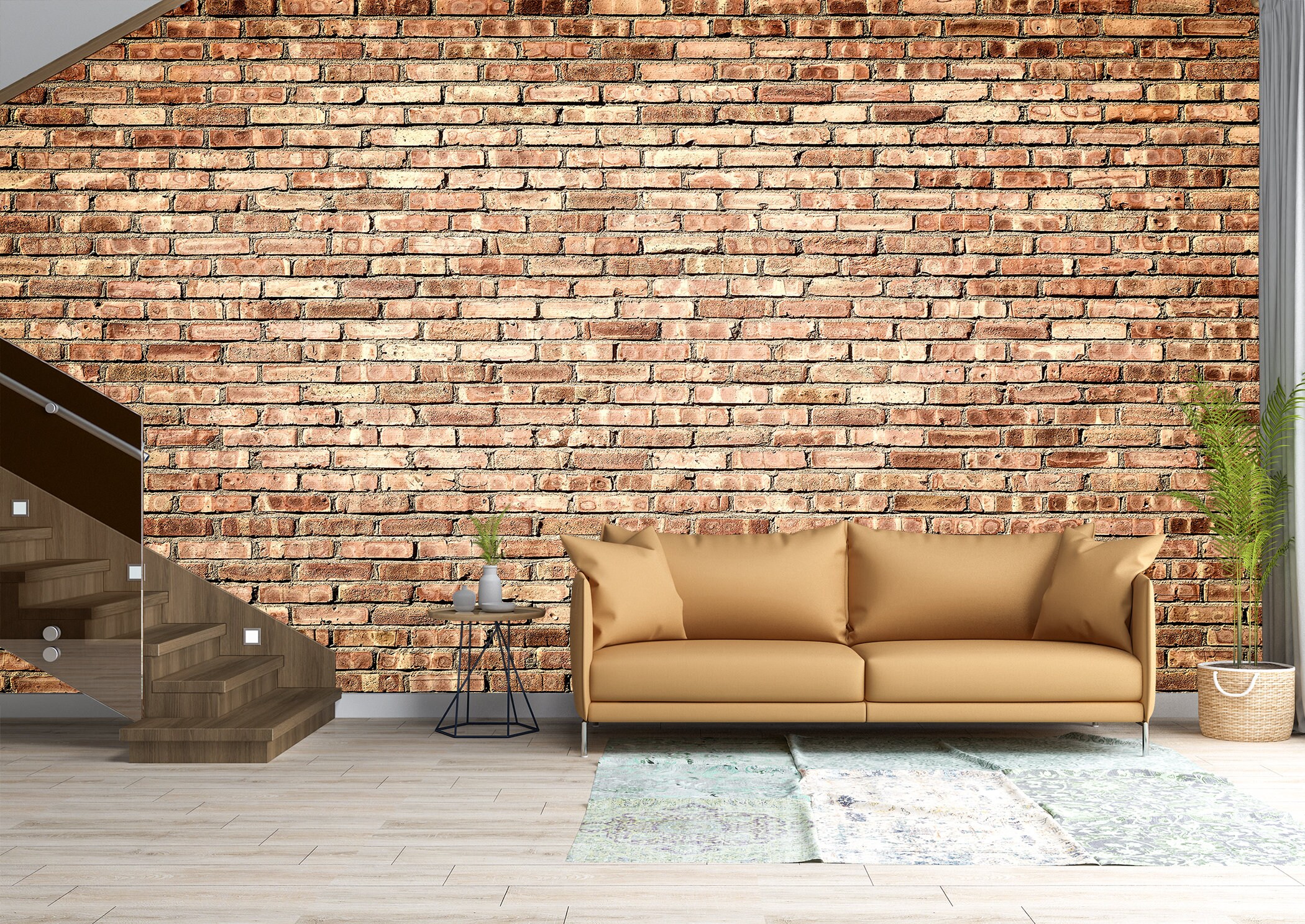 Decorative Red Brick Wall Mural Wallpaper Wall Art Peel & Etsy