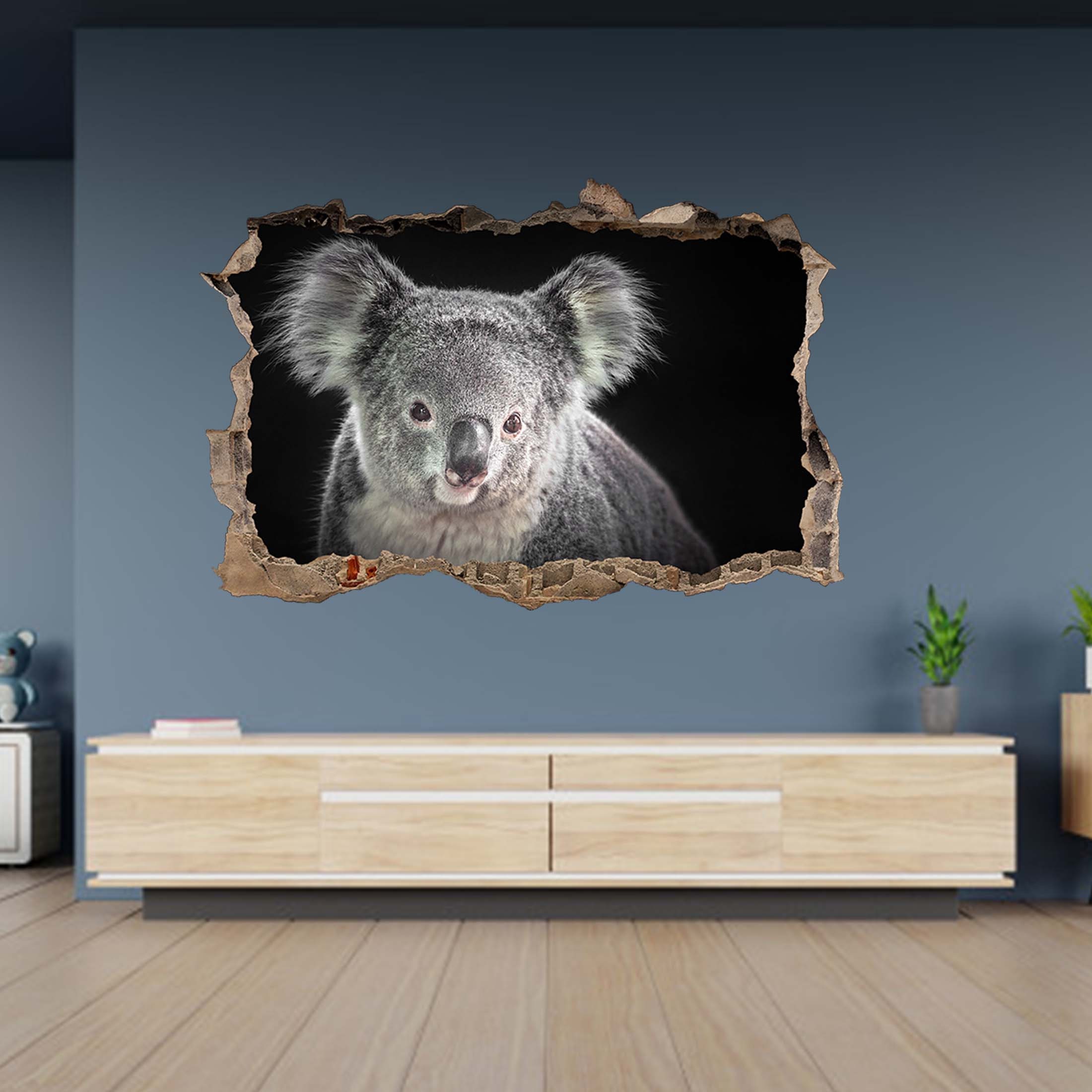 Wall Sticker Koala Animal Pose Nature 3D Hole in the Wall Etsy UK