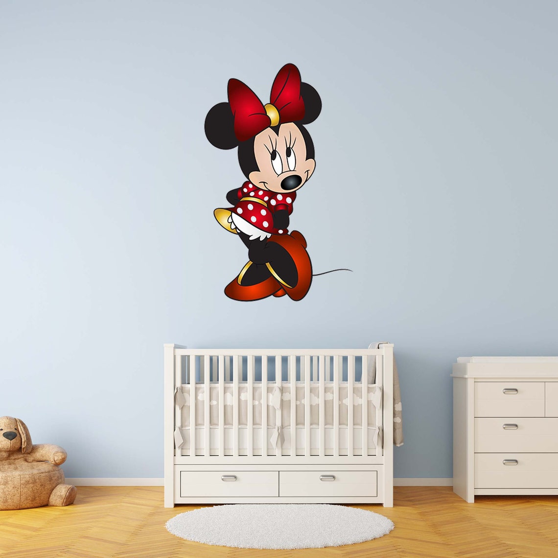 Wall Sticker Minnie Mouse Character Theme Poster Art Decal Etsy UK