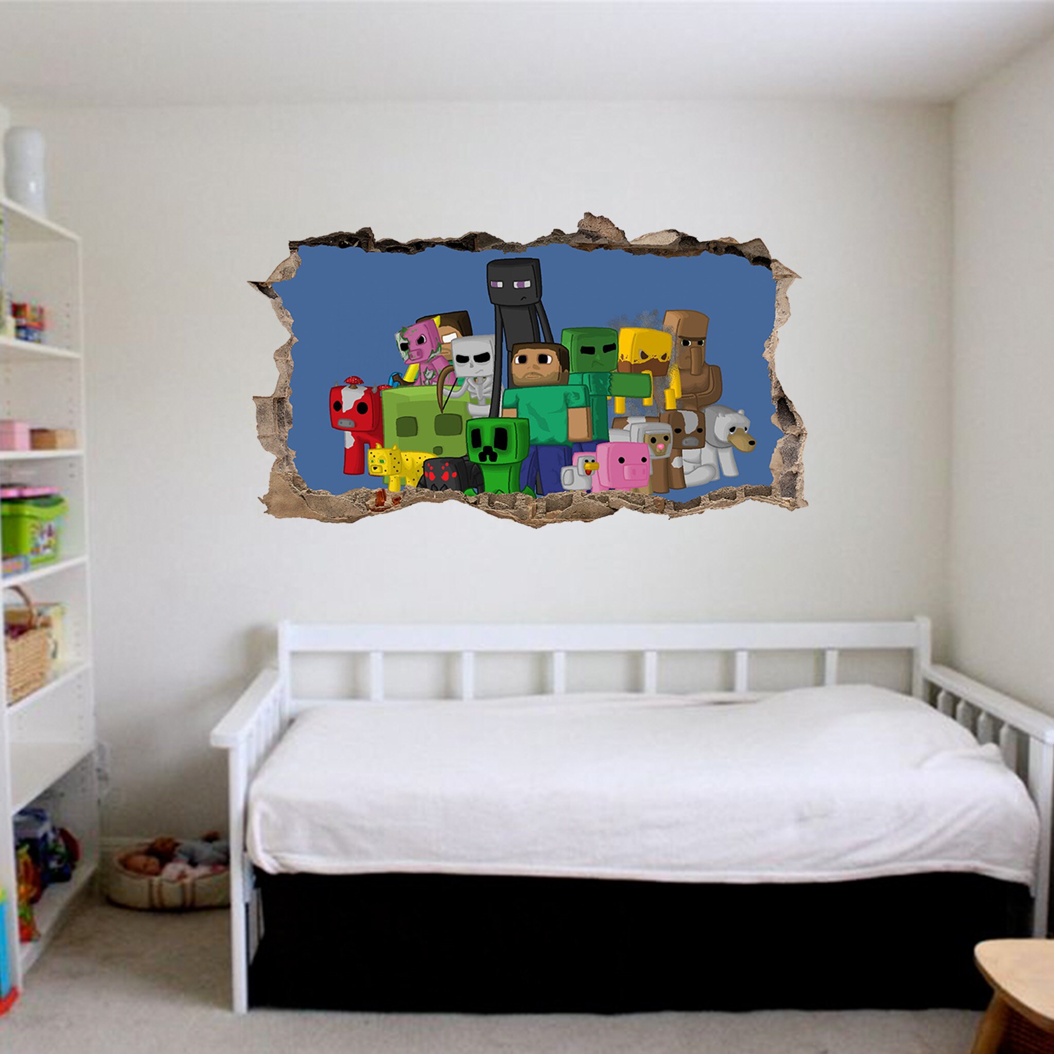 Minecraft Characters 3D Hole in the Wall Effect Self Adhesive Etsy UK