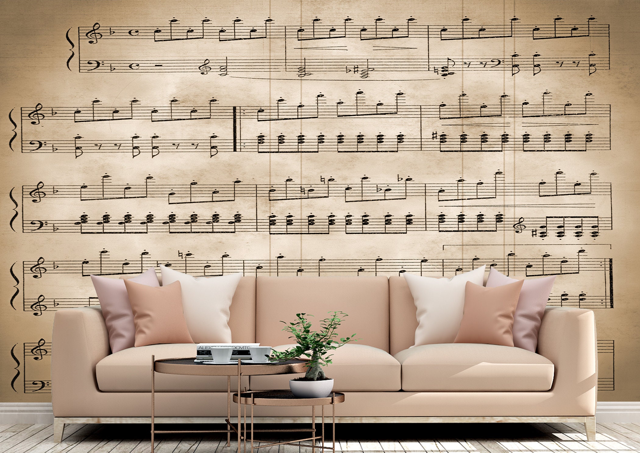 Pie Line in Music Wall Mural Wallpaper Wall Art Peel & Stick Etsy