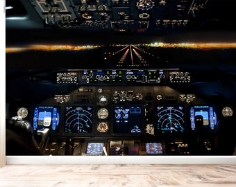 Vintage Airplane Cockpit Art Print Home Decor Wall Art Poster Vintage Airplane Cockpit Art Print Home Decor Wall Art Poster
