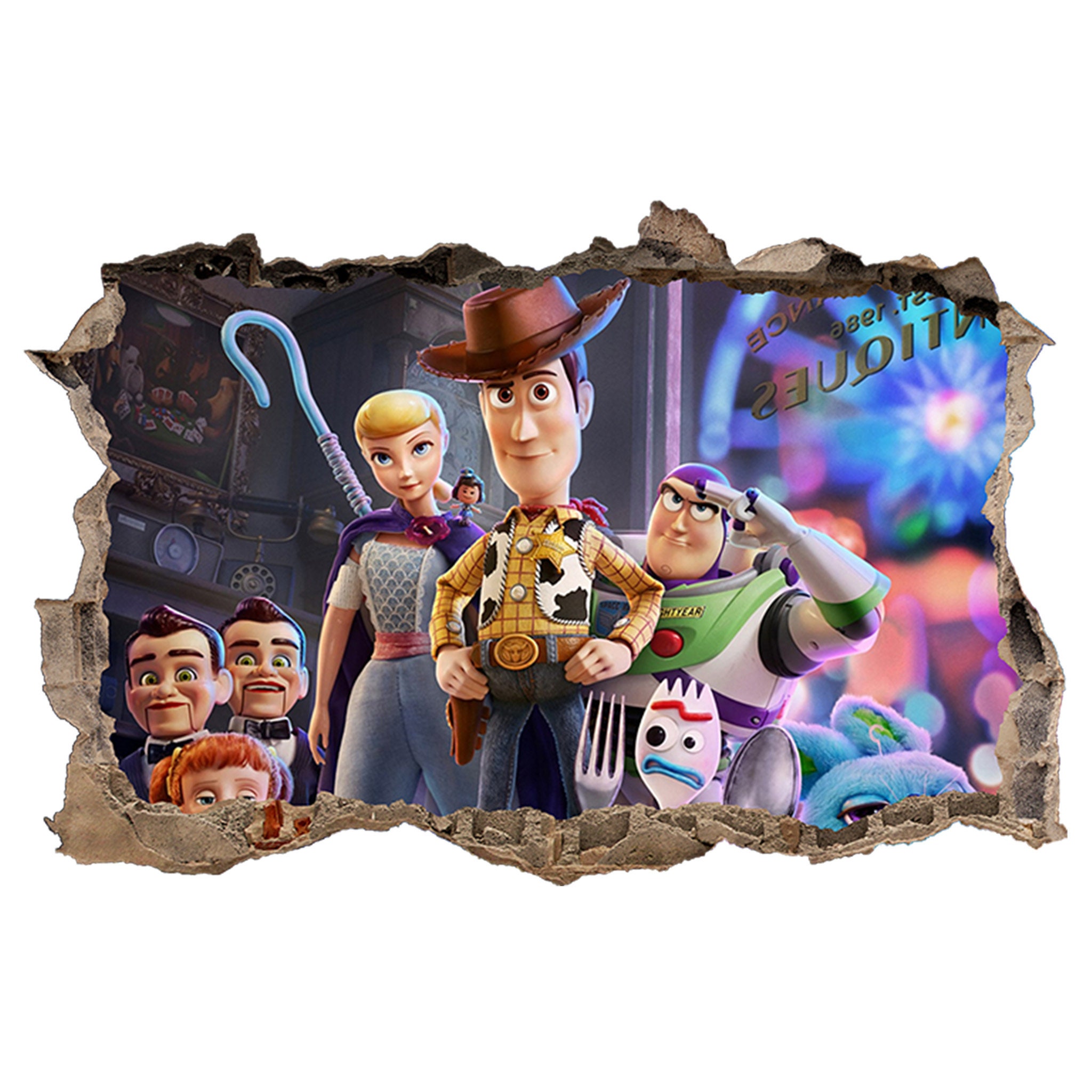 Wall Sticker Toy Story Theme 3D Hole in the Wall Effect Decal Etsy UK