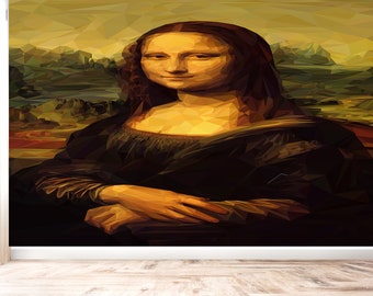 Mona Lisa Wallpaper Etsy