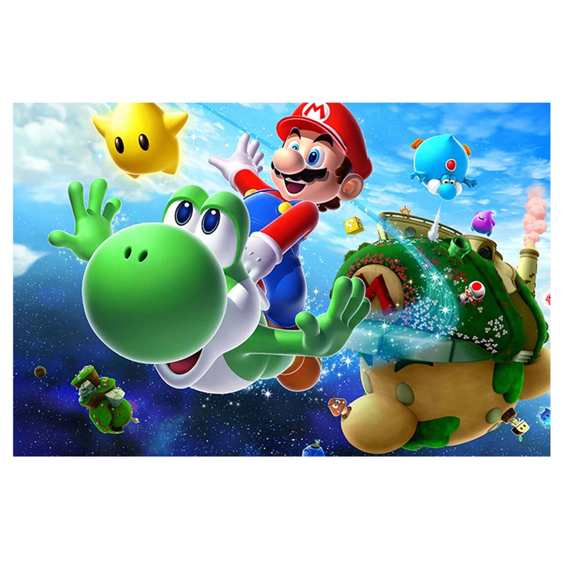 Wall Sticker Super Mario Bros Theme Self Adhesive Poster Art Etsy