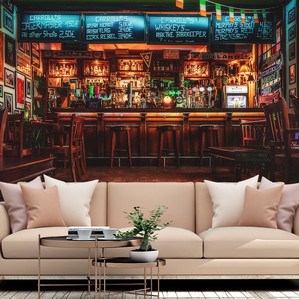 Modern Wall Art Print Living Room Decor Wall Decal Printable Wallpaper Large Wall Art Wall Decor Prints 3D Wallpaper Irish Pub