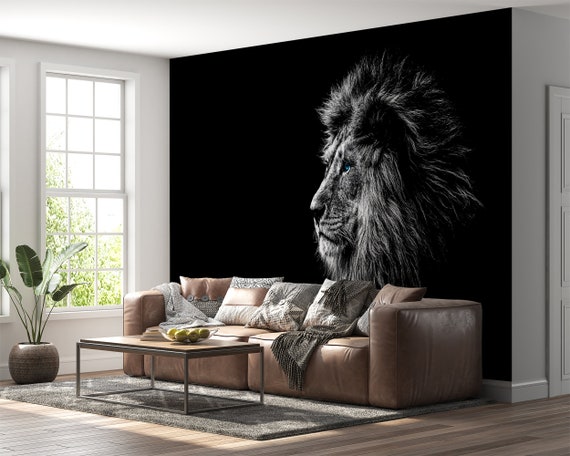 Wall Mural Lion Peel and Stick Wallpaper Home Decor Animal - Etsy 日本