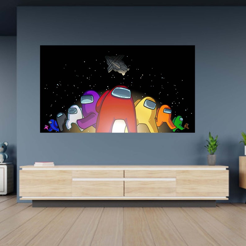 Among Us Characters Poster Self-Adhesive Wall Sticker Art Decal Deco Mural