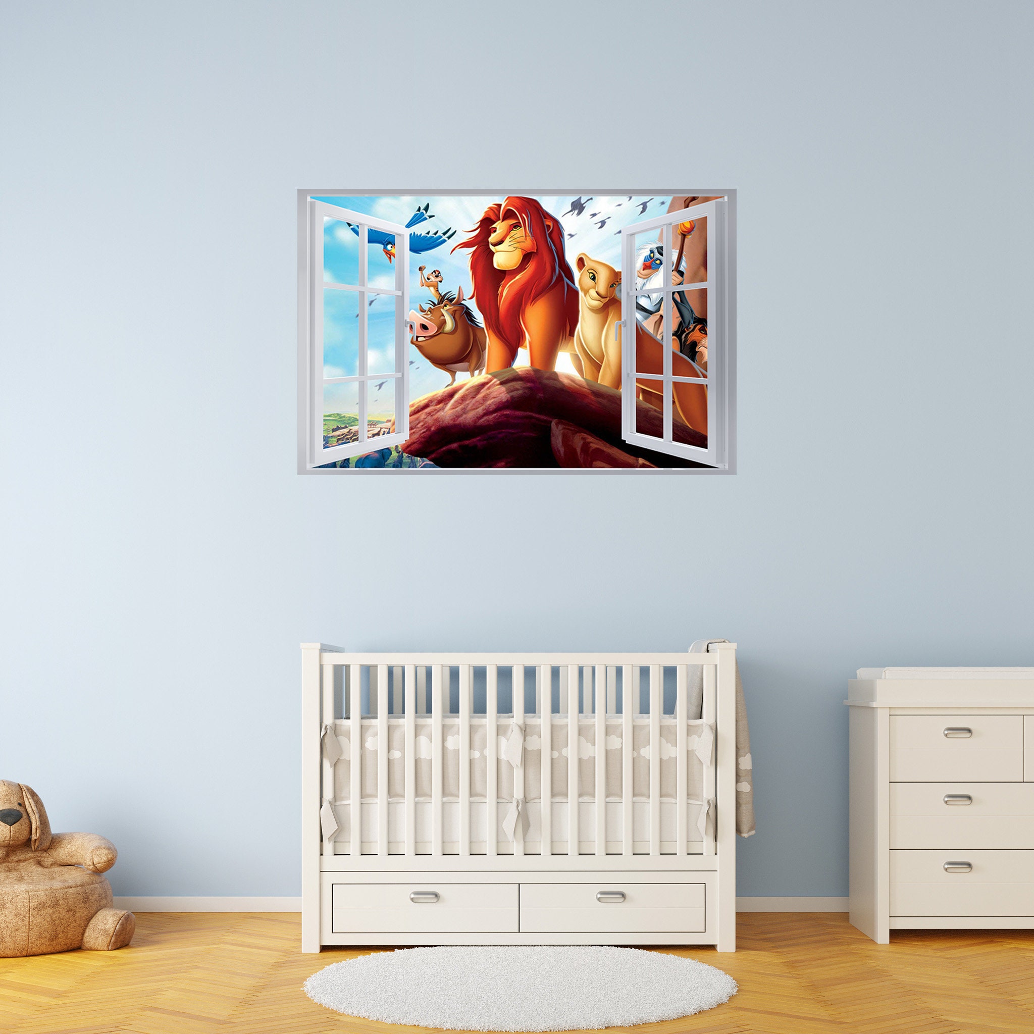 Wall Sticker the Lion King Wall Stickers 3D Window Effect Art Etsy