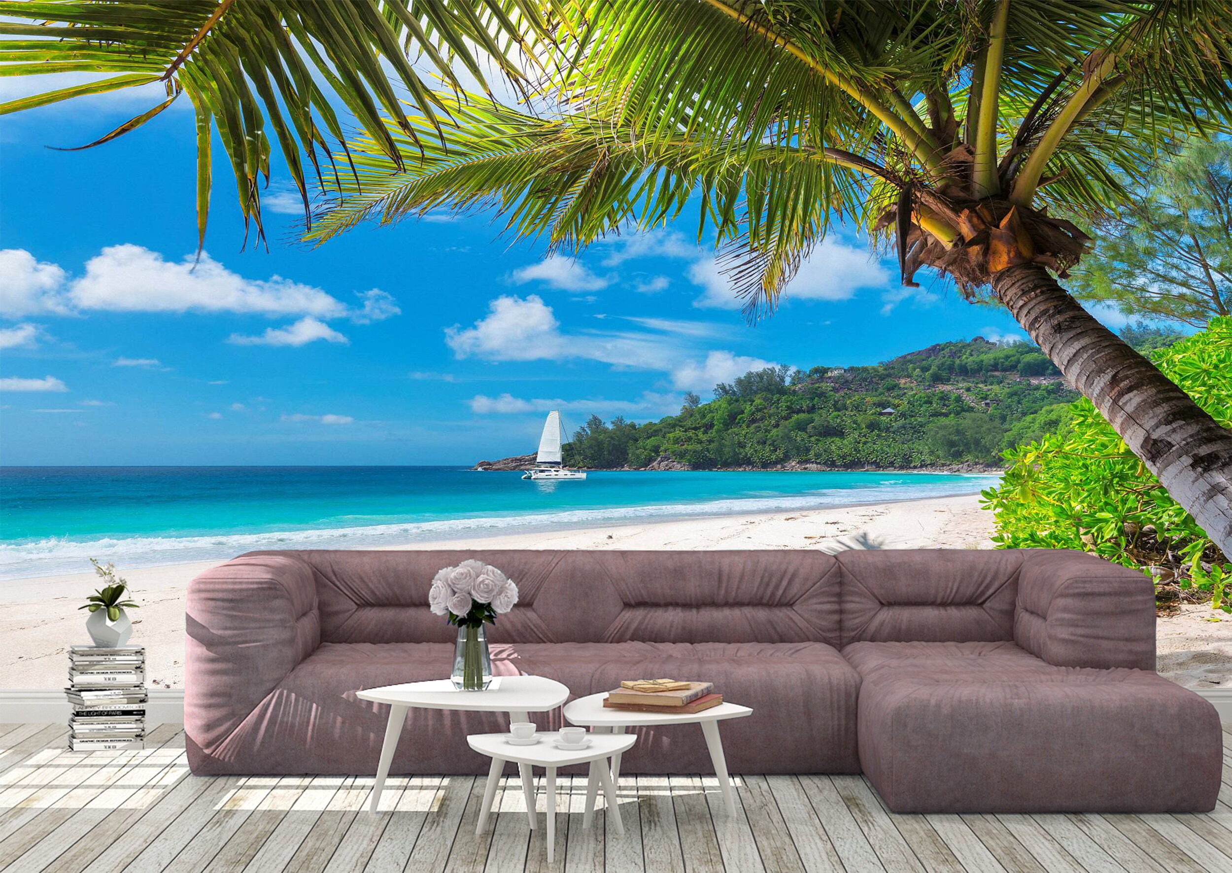 Sunny Beach Wall Mural Wallpaper Wall Art Peel & Stick Self Etsy