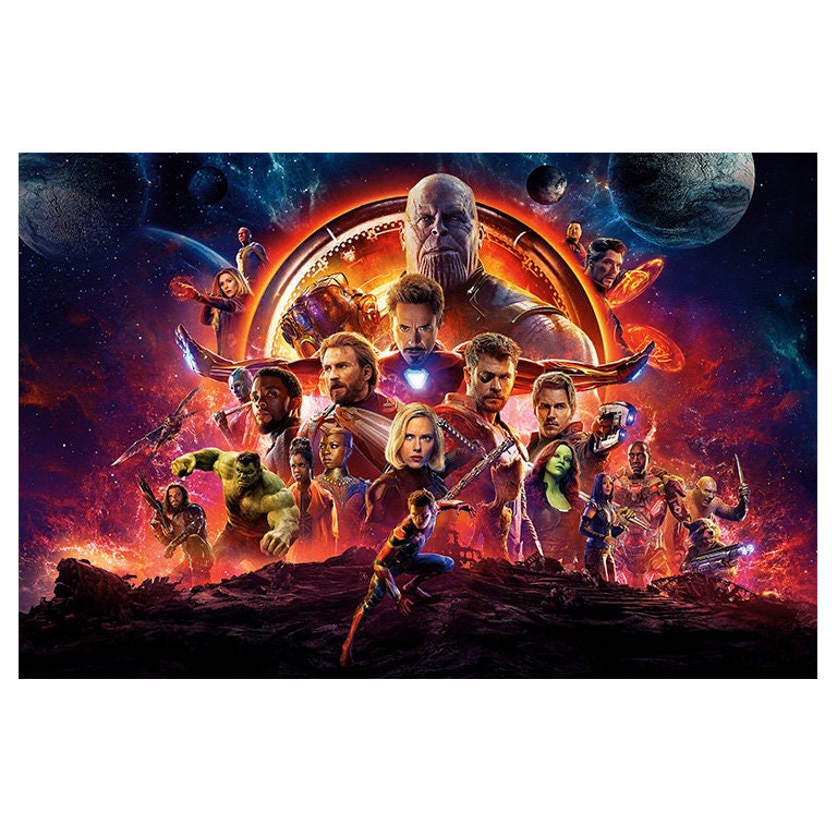 Wall Sticker Marvel Avengers Endgame Poster Self Adhesive Art Etsy 日本