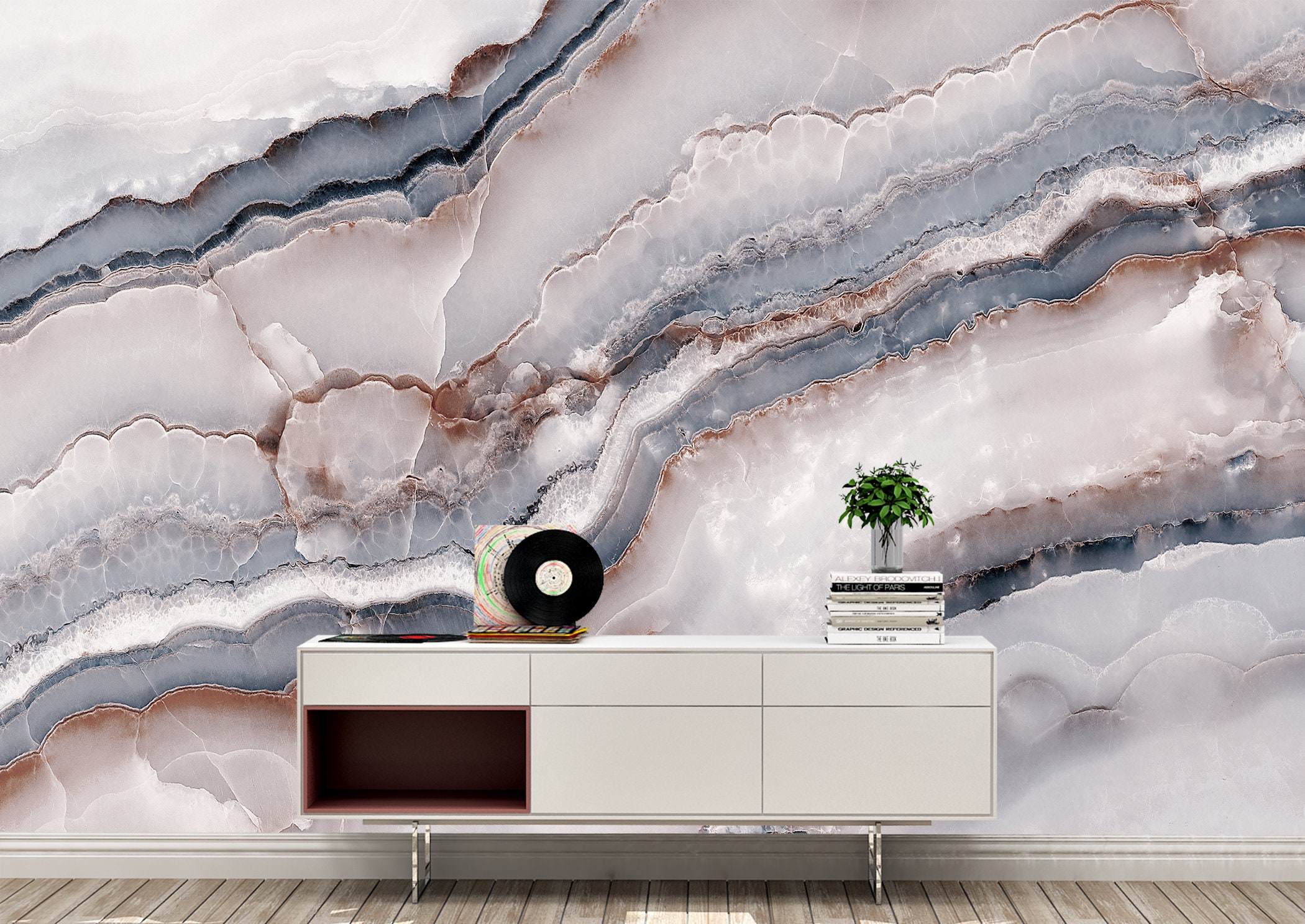 Marble Wall Mural Wallpaper Wall Art Peel & Stick Self Etsy