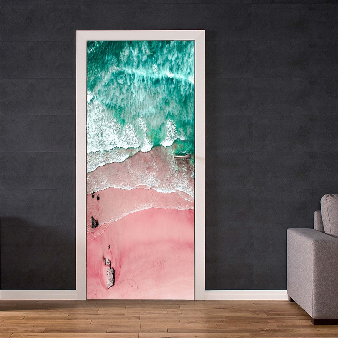 Vinyl Door Wrap Beach Door Wrap Vinyl Self Adhesive Vinyl Door Covering