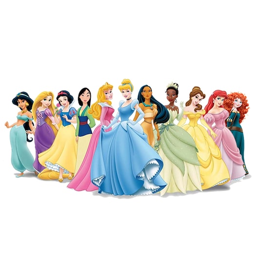 Wall Sticker Disney Princess Characters Art Decal Decor Mural - Etsy Wall Sticker Disney Princess Characters Art Decal Decor Mural - Etsy