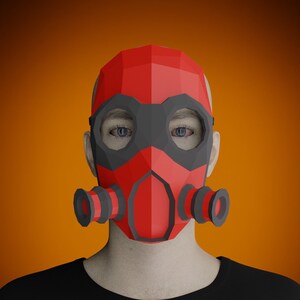 Papercraft Steampunk GAS MASK, plantilla de disfraces de papel 3D, manualidades de papel Diy, haz tu propia máscara de cartón, máscara de halloween para adultos