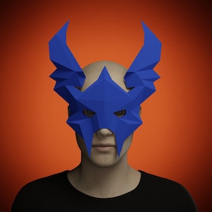 Venetian half-MASK PAPERCRAFT 3d, DIY Masquerade mask for men, pdf printable template, party mask, halloween costume, adult paper crafts