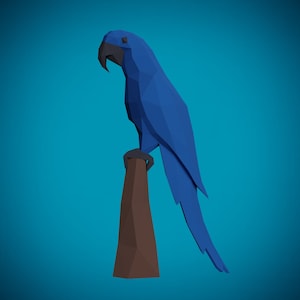 MAKAW PAPERCRAFT Template, diy 3D paper craft, Pdf downloadabe pattern, wings  sculpture animal crafts, BIRD bedroom home decoration statue