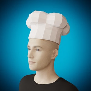 Chapéu PAPERCRAFT CHEFF, TRAJE DIY, fantasias fáceis de Halloween para adultos, fantasia para rapazes, para homens, festa à fantasia, cosplay, artesanato em papelão