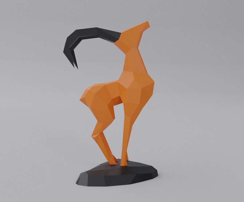 Goat Papercraft Wild GOAT PAPERCRAFT Template, Diy 3d Paper Craft, Pdf Downloadabe ...