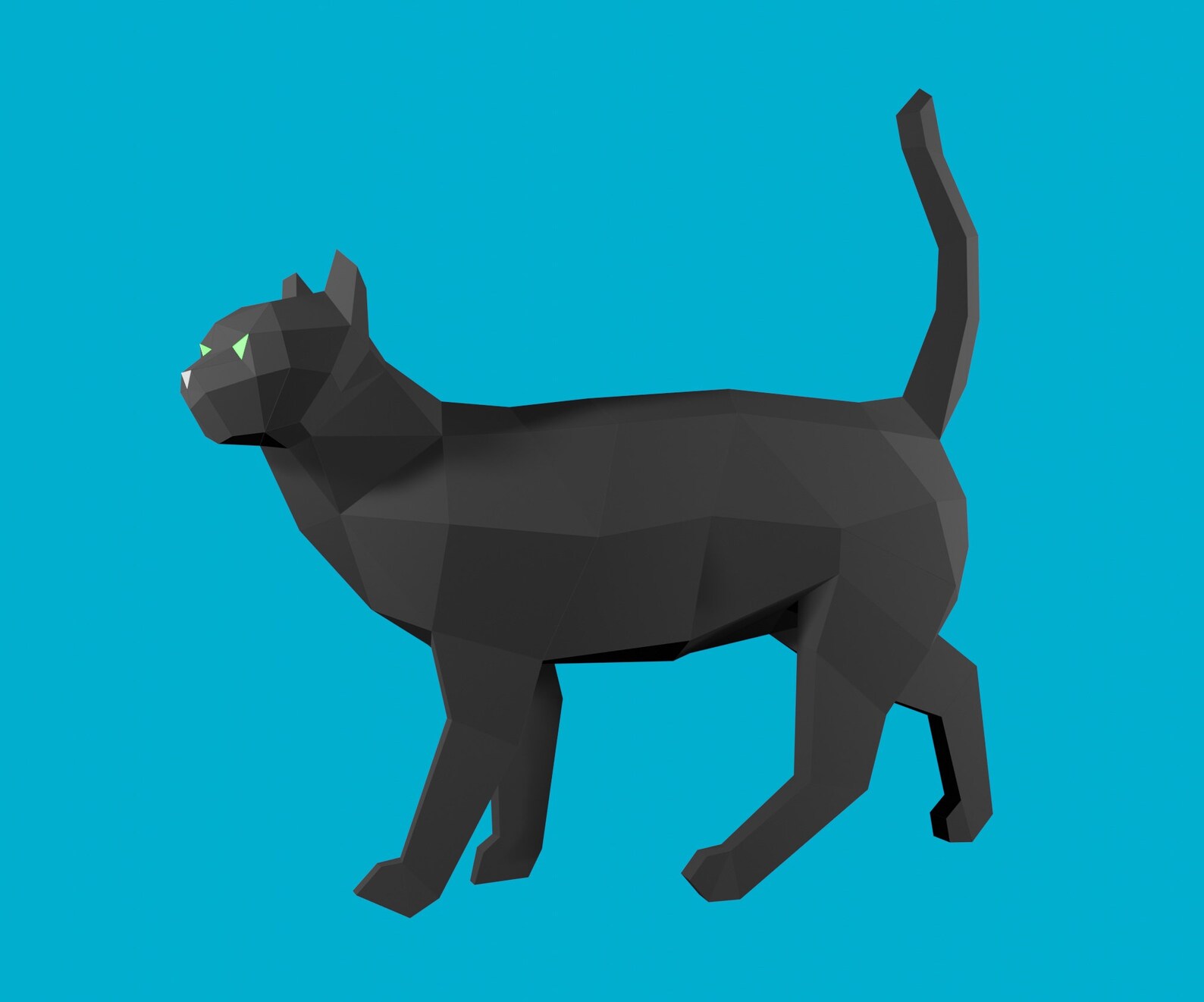 PAPERCRAFT CAT 3D Printable Template PDF Art Craft Animal - Etsy