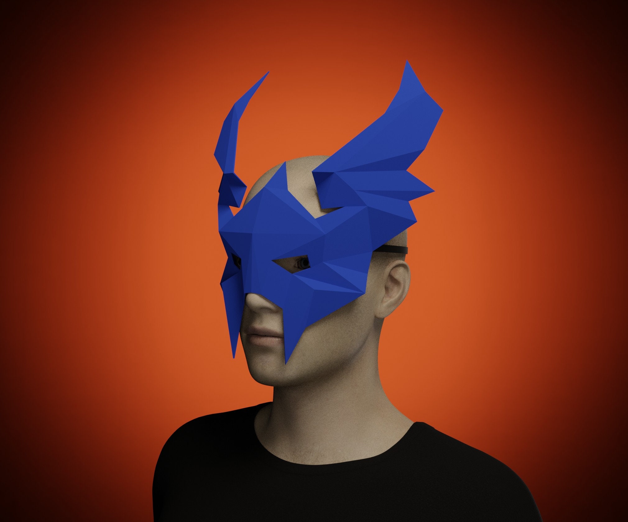 Venetian Half-mask PAPERCRAFT 3d, DIY Masquerade Mask for Men, Pdf ...