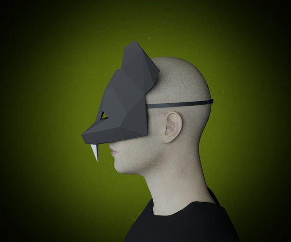 Papercraft Rat Mask Papercraft Template Printable (Download