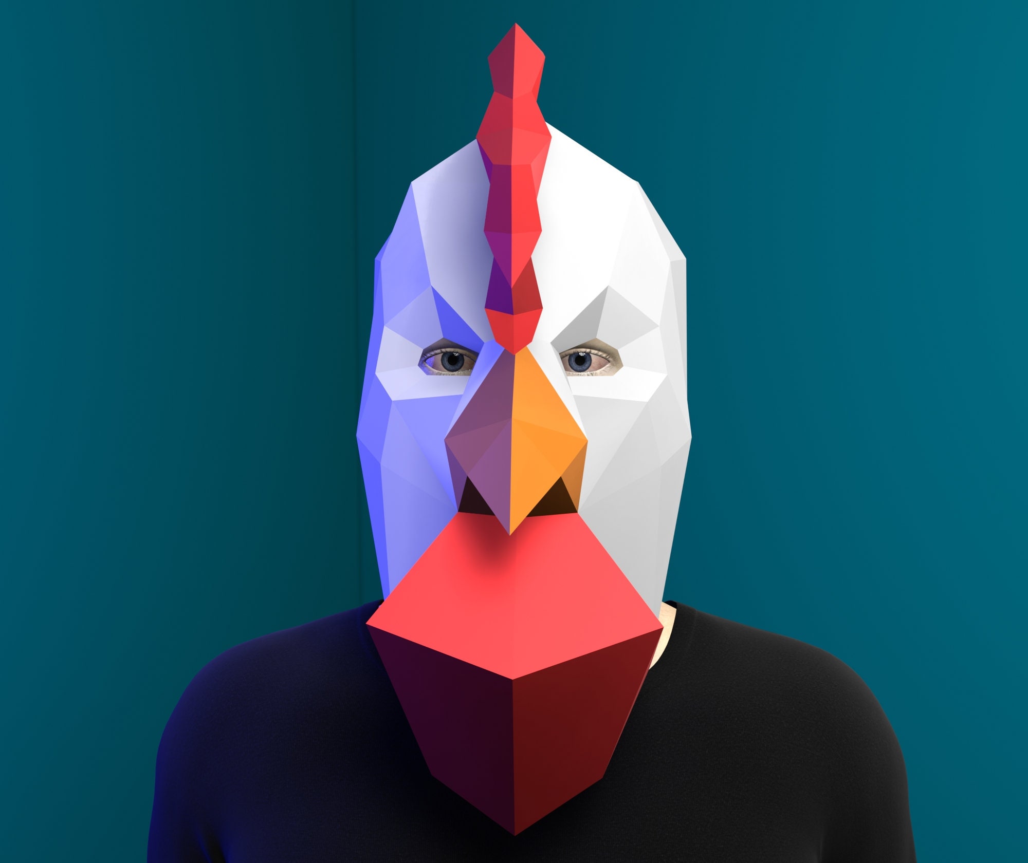 PAPERCRAFT ANIMAL Mask - Chicken Bird 3D, Easy Diy Adult Paper ...