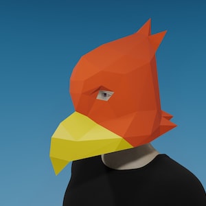 PAPERCRAFT BIRD MASK, Falcon, Animal Mask, Diy Adult Paper Crafts, 3d ...