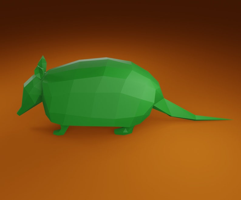 PAPERCRAFT 3D ARMADILLO printable pdf Template XXL diy | Etsy