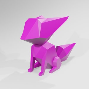 FOX PAPERCRAFT Template - 3D Art ANIMAL Sculpture - Pdf, Paper Craft ...