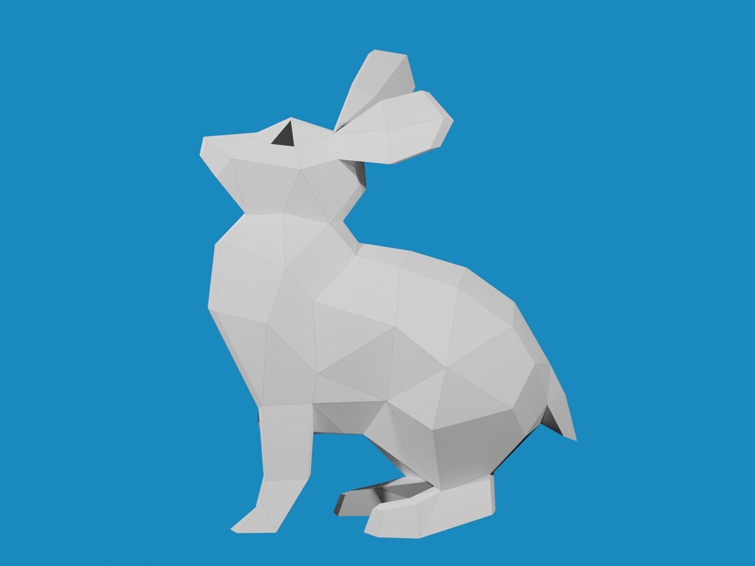 PAPERCRAFT RABBIT TEMPLATE, Diy 3d Paper Craft, Pdf Downloadabe Pattern ...